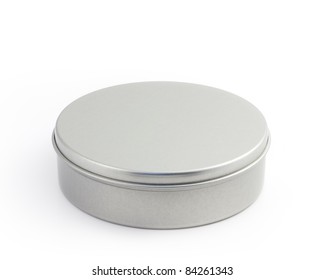 Round Tin Isolated On White