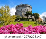 Round Tower of Windsor Castle in spring, United Kingdom