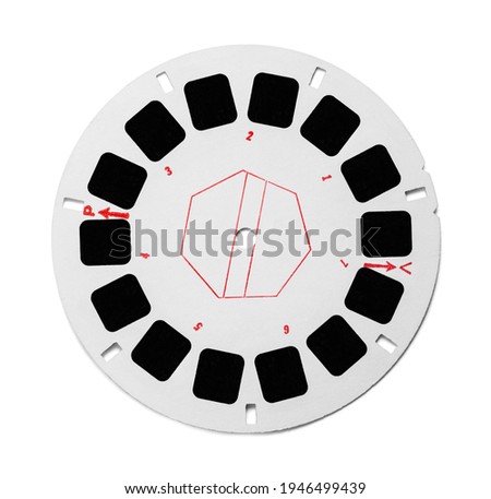Round View Master Photo Film Reel Cut Out.