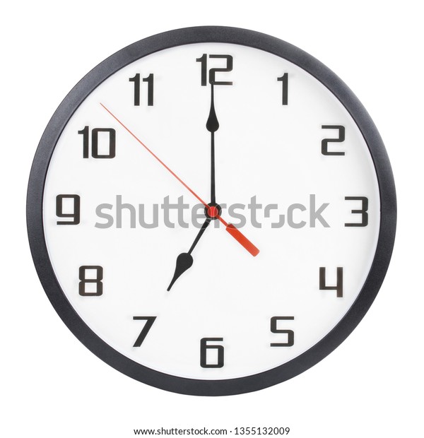 Round Wall Clock Isolated On White Stock Photo Shutterstock
