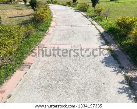 Roung path in park