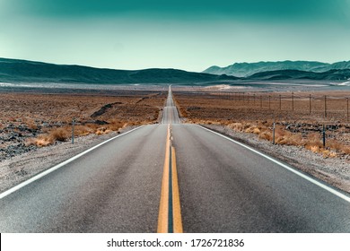 route 66 empty street in California - Shutterstock ID 1726721836