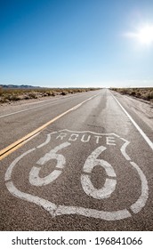 Route 66 Road In Sunlight