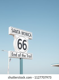 Route 66 Sign In Santa Monica, California