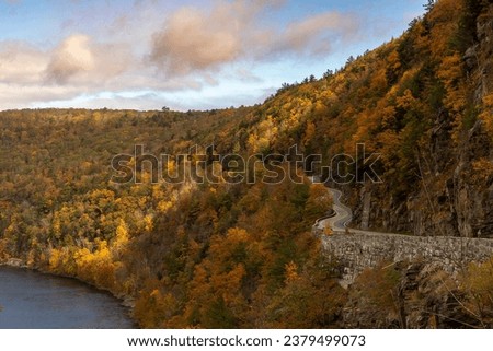 Route 97 in New York winds its way through the Hawks Nest along the Delaware River
