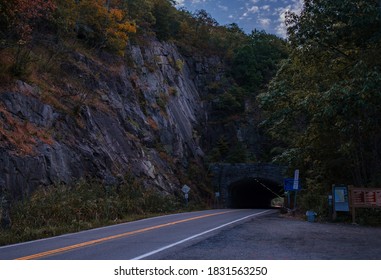 Route 9D Tunnel At The Trailhead Of The Breakneck Ridge Hiking Trail Near Cold Spring, New York, In The Lower Hudson Valley