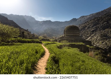 Route  to the Buddhist stupa in Swat Valley, Pakistan