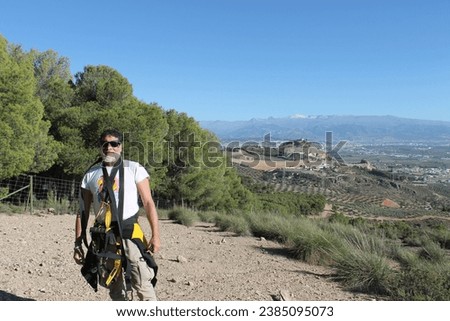 
route man climbing the mountain in Granada Sierra Elvira