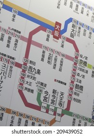Route Map of the JR Osaka Loop Line