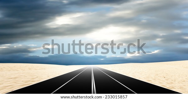 route on background\
beautiful solar sky