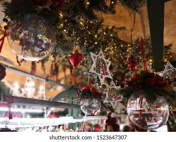 Rovereto, Trentino, Italy. December 13, 2018. Christmas Markets And Decorations