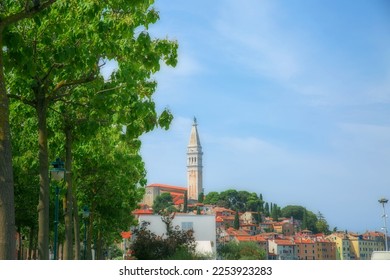 Rovinj - popular tourist resort and an active fishing port, Istria, Croatia, Church of St. Euphemia