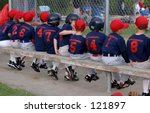 A row of baseball players.
