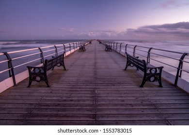 Row Benches Looking Out Sea On Stock Photo 1553783015 