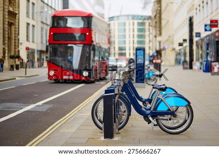 Similar – Image, Stock Photo Many bicycles parked at a public bike rack in Copenhagen
