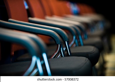 Row Of Chairs In Boardroom.