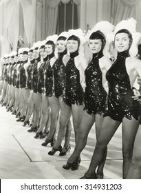 A Row Of Chorus Girls