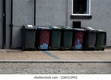 Row Colourful Wheelie Bins On City Stock Photo (Edit Now) 1160113951