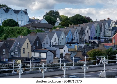 Row Of Colourfull Houses On A Hill In Cob, Ireland