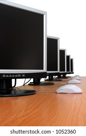 a row of computers