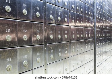     Row of a deposit safe 