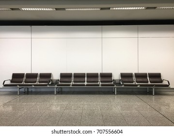 A row of empty seats.