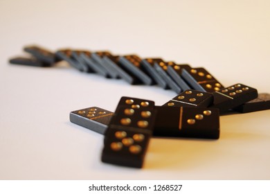 Row Of Fallen Dominoes