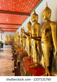 Row of Golden Buddha in Thailand - Shutterstock ID 1337131760