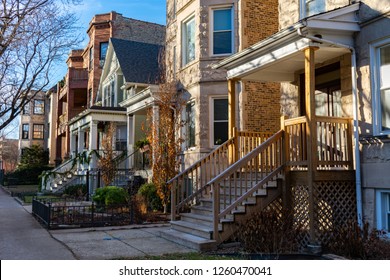 Row Of Homes In Andersonville Chicago