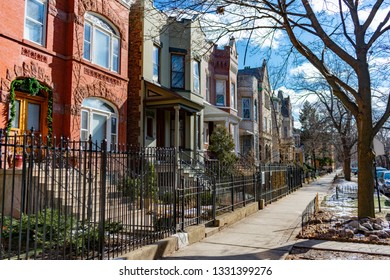 Row Of Homes In Wicker Park Chicago