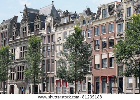 Similar – Image, Stock Photo Beautiful Architecture Of Dutch Houses On Amsterdam Canal In Autumn