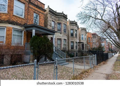 Row Of Houses In Uptown Chicago