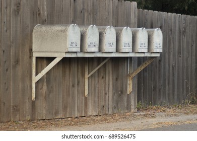 Row of Mailboxes