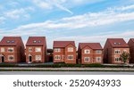 A row of new build detached homes on a construction site for the UK Government