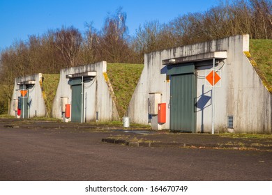 Row of Nuclear Ammunition Depot Bunkers
