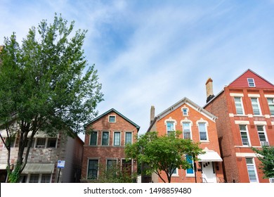 Row Of Old Homes In Pilsen Chicago