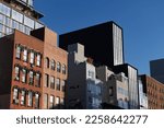 Row of Old and Modern Residential Buildings on the Lower East Side of New York City