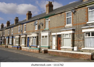 A Row Of Old Terraced Houses, Selby, UK.