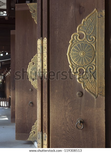 Row Open Ancient Doors Japanese Temple Stock Photo Edit Now