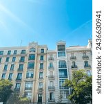 row of ornate designed buildings in Barrio Salamanca, Madrid