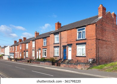 Row Of Red Bricks Terraced Houses