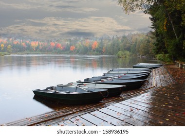 Row Of Rowing Boats At Lower Tahquamenon Falls Pure Michigan