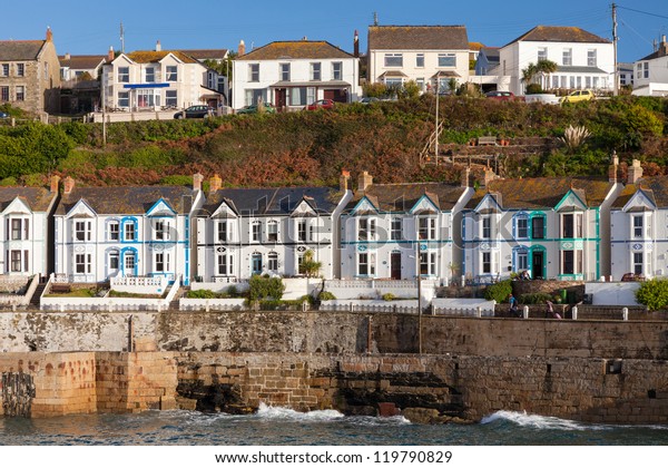 Row Seaside Houses Porthleven Cornwall England Stock Photo Edit