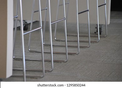 A Row Of Seats In A Modern Office Space.