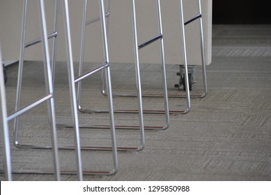 A Row Of Seats In A Modern Office Space.