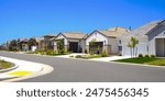 Row of single family homes in California