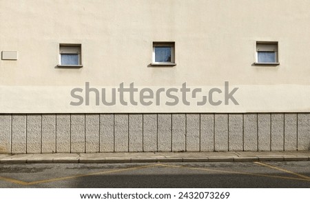Similar – Image, Stock Photo Residential building facade full frame view.