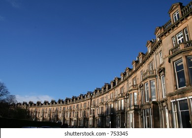 Row Of Town Houses In Edinburgh