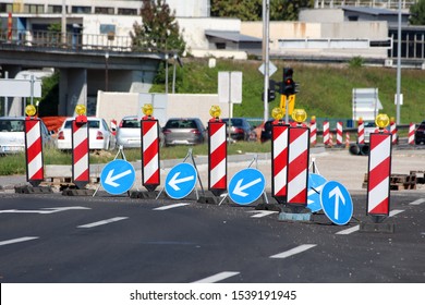 Row Warning Directional Road Signs Marking Stock Photo (Edit Now ...