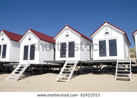 row of white beach-houses